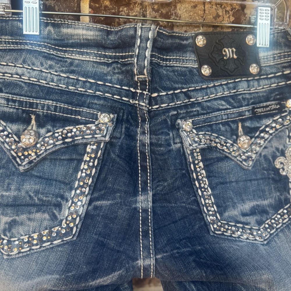 Miss Me Dark Blue Embellished Jeans